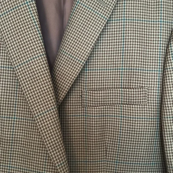 Greg Norman FOR Tasso Elba Men's Brown Plaid Blazer 42R. In fantastic condition! - Picture 6 of 10